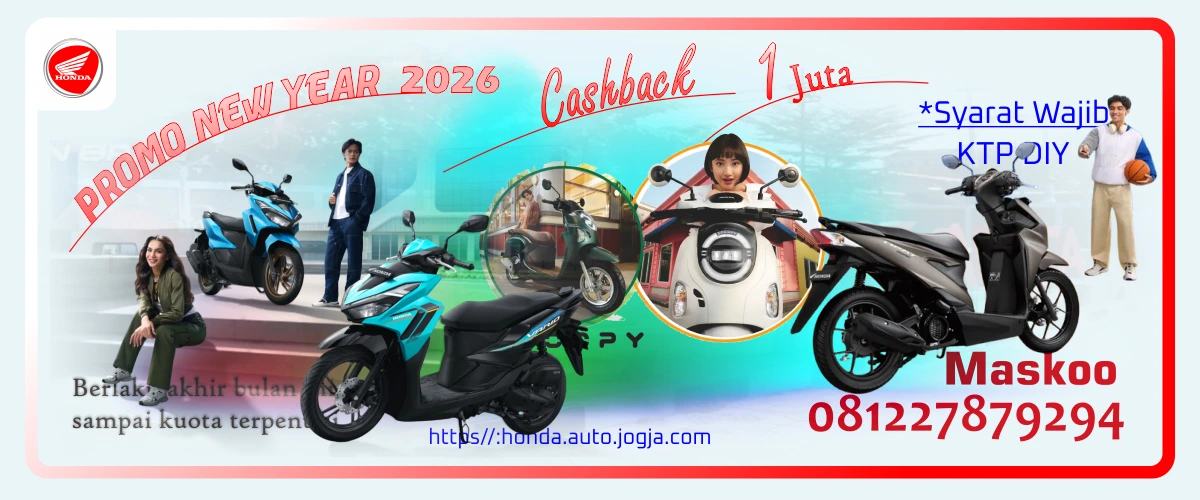 promo cashback 1jutaan motor honda vario scoopy beat 2026 jogja